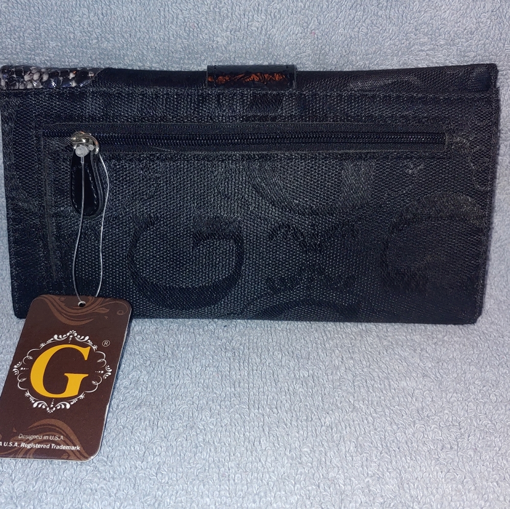 Multi-Pattern Tri-Fold Wallet Black &Silver - Picture 6 of 6